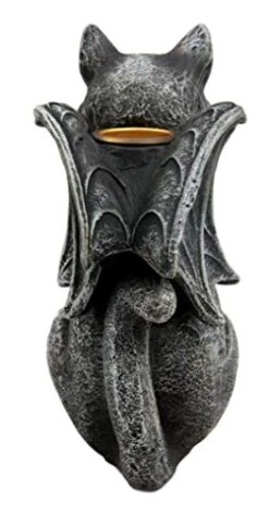 GENERIC HomDEc Stoic Moon Guardian Feline Cat Gargoyle Holder 5.5" H -Zoo Shop 41aS4kFPKcL