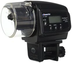 Digital Mini Automatic LCD Aquarium Fish Tank Food Feeder Timer Up To 4 Feeding Times + High Accuracy Submersible Aquarium Index Thermometer