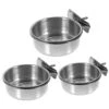 GARVALON 3pcs Stainless Steel Drinking Glasses Pet Water Bowl Macaw Cage Parrot Drinking Bowls Bird Feeding Dish Bird Water Dispenser Bird Water Holder Chinchilla Food Bowl Parrot Supplies -Zoo Shop 41aftyCaltL