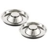QIYADIN Stainless Steel Pet Bowl For Puppy And Cat, Dog Food And Water Feeding Bowl, Puppies And Kittens Weaning Bowls, Multiple Dogs And Cats Eat And Drink Together (2PC, L)