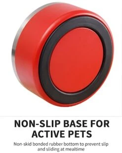 Stainless Steel Dog Bowls For Food/Water 64oz For Large Dogs, Durable Double Walled Vacuum Insulated Dog Feeding Bowl, Drop Resistant Non Spill Non Skip (64oz-Wild Red) -Zoo Shop 41b2bkjbYtL