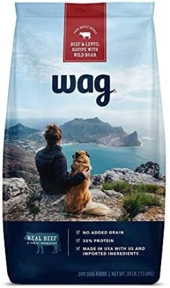 Amazon Brand - Wag Dry Dog Food Chicken & Lentil Recipe (24 Lb. Bag) -Zoo Shop 41b6kOIUvEL. AC