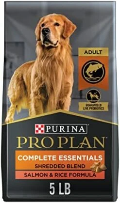 Purina Pro Plan High Protein Dog Food With Probiotics For Dogs, Shredded Blend Salmon & Rice Formula - 5 Lb. Bag -Zoo Shop 41b8TsvHJL. AC 1