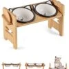 LoeJan 6 Adjustable Heights Elevated Cat Bowls Stand, 15° Tilted Raised Food Feeding Ceramic Dishes With Stand For Small Size Dogs And Cat 2 LoeJan 6 Adjustable Heights Elevated Cat Bowls Stand, 15° Tilted Raised Food Feeding Ceramic Dishes With Stand For Small Size Dogs And Cat -Zoo Shop 41bBMbH5eXL