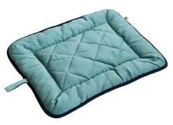 Dog Gone Smart Chenille Dog Sleeper Cushion, Green W/Blue Trim, 15"X20" X-Small