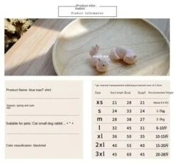 Schnauzer Brand Dog Clothes Thin Pet Cat T-Shirt In Spring And Summer, Bomei Bixiong Small Dog Sunscreen Vest (Blue T-Shirt (kaw),L) -Zoo Shop 41bg5NuxZUL