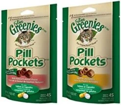 Greenies Feline Pill Pockets Cat Treats, (2), 1.6 Oz. Bags (90 Treats) -Zoo Shop 41c23pAz0mL. AC