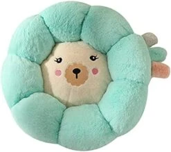 JENPECH Round Flower Shape Plush Cats Bed House Cats Mat Winter Warm Sleeping Cats Nests Soft Dog Basket Pet Cushion Portable Pet Supplies Grey L -Zoo Shop 41c4stHrt6L. AC 1