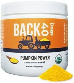 BACK 40 Dogs Pumpkin Power Vitamins For Dogs, Powdered Pumpkin With Vitamins A, C & E, Fiber-Rich Vitamins For Optimal Pet Health, Combat Constipation, Dog Multivitamin For Digestive Health, 8.1 Oz -Zoo Shop 41cKhL sDjL. AC