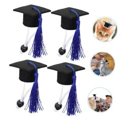 Hohopeti 12 Pcs Props Doctoral Costume Decorative Grade Photography Cats With Adjustable Hat Guinea Pets Mini Accessories Hamster Holiday Dogs Small Dress Prop Hats Kitten -Zoo Shop 41cLUdGROxL