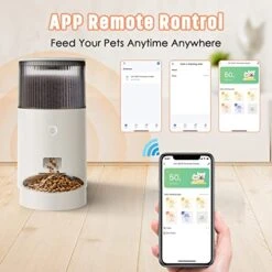Upgrade Automatic Cat Feeders For Cats And Dogs, 2.4G WiFi Smart Pet Feeder With APP Control, 2.5L Pet Dry Food Dispenser With Food Shortage Sensor And Stainless Steel Bowl -Zoo Shop 41cMbl4eaWL