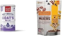 The Honest Kitchen Instant Goat's Milk With Probiotics For Dogs And Cats 5.2 Oz & Instinct Raw Boost Mixers Freeze Dried Raw Cat Food Topper, Grain Free Cat Food Topper 6 Ounce (Pack Of 1) -Zoo Shop 41camKPOOwL. AC