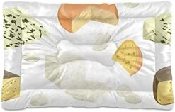 Fast Junk Food Hamburger French Fries Ice Cream Faces On Black Dog Cat Bed Mat Soft Crate Pad Mattress Cushion For Small Medium Pets, Anti Slip Sleeping Kennel Mat Washable & Dry 36x24 Inch -Zoo Shop 41cnY5hfbgL. AC