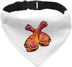 GENERIC Chicken Pet Bandana Collar - Food Design Scarf Collar - Colorful Dog Bandana - M -Zoo Shop 41cr t2jUZL. AC 2