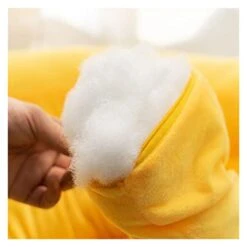 UNOVAP Pet Kennel Winter Warm Soft Banana Cat Bed House Comfortable Mat Portable Cat Litter Basket Supplies Bedding (Color : Yellow, Size : Medium) -Zoo Shop 41ctQ7o4mzL