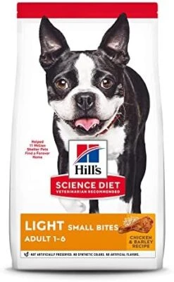 Hill's Science Diet Dry Dog Food, Adult, Light For Healthy Weight & Weight Management, Small Bites, Chicken Meal & Barley Recipe, 5 Lb. Bag -Zoo Shop 41dA KqOEHL. AC 1