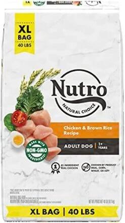 NUTRO NATURAL CHOICE Adult Dry Dog Food, Chicken & Brown Rice Recipe Dog Kibble, 30 Lb. Bag -Zoo Shop 41dD3bwKDbS. AC