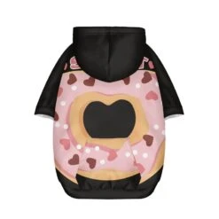 Rivatimrio Doughnut Pink Dessert Basic Dog Hoodie Sweatshirts, Yummy Novelty Sweet Food Pet Clothes Hoodies With Hat, Soft Outfit Coat For Large Medium Small Dogs - S -Zoo Shop 41dIwCHnGRL