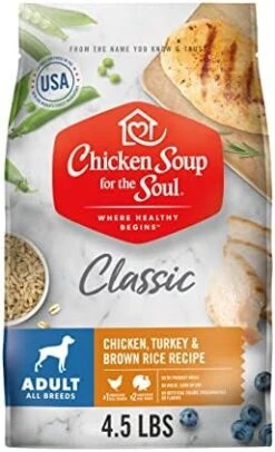 Chicken Soup For The Soul Small Bites Dog Food, Chicken, Turkey & Brown Rice Recipe, 4.5 Lb. Bag | Soy Free, Corn Free, Wheat Free | Dry Dog Food Made With Real Ingredients -Zoo Shop 41dLtJOG2cL. AC