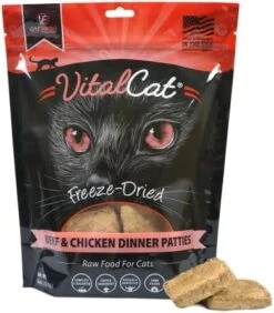 Vital Essentials Freeze Dried Cat Food, Chicken Dinner Patties 8 Oz -Zoo Shop 41dfQG7 FnL. AC