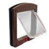 4 Way Safe Lockable Cat Dog Door Small Dog Kitten Lock Flap Pet Tunnel White Brown Plastic Animal Small Pet Cat Dog Gate -Zoo Shop 41drPhkSZJL