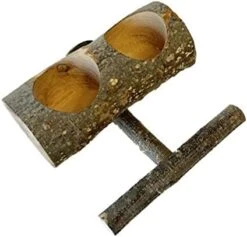 EVANEM Parrot Feeder Parakeet Perch Bird Accessories Budgie Wood Pigeon Perch Bird Feeder Pigeon Rest Stand Bird Food Container Parrot Feeder Bowl Multifunctional Pigeon Feeder Wooden -Zoo Shop 41dve5L10zL. AC