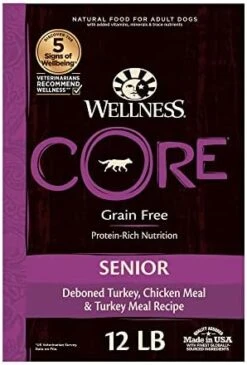 Wellness CORE Grain-Free Senior Dry Dog Food, Made In USA With Natural Ingredients, No Meat By-Product, Fillers, Artificial Flavors, Or Preservatives (12-Pound Bag, Turkey) 22 Wellness CORE Grain-Free Senior Dry Dog Food, Made In USA With Natural Ingredients, No Meat By-Product, Fillers, Artificial Flavors, Or Preservatives (12-Pound Bag, Turkey) -Zoo Shop 41e TYwbSxL. AC 1