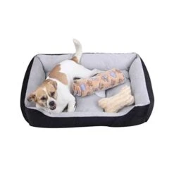 SENERY 6 Size Soft Fleece Pet Dog Bed Cushion Bone Print Large Breed Dog Labrador Golden Retriever Dog Mat -Zoo Shop 41e8uBI3b5L