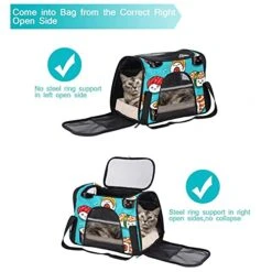 Pet Carrier Cute Cartoon Rolls And Sushi In Kawaii Japanese Food Soft-Sided Pet Travel Carriers For Cats,Dogs Puppy Comfort Portable Foldable Pet Bag Airline Approved -Zoo Shop 41eFi7400pS