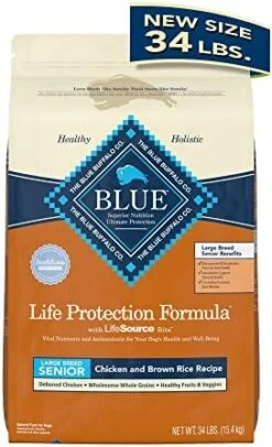 Blue Buffalo Life Protection Formula Natural Senior Large Breed Dry Dog Food, Chicken And Brown Rice 30-lb -Zoo Shop 41eGjMcpEiL. AC
