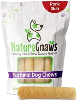 Nature Gnaws Pork Skin Chews For Dogs - Premium Natural Tasty Jerky Treats - Long Lasting Dog Chew Bones - Rawhide Free 6 Count (Pack Of 1) -Zoo Shop 41eXLiNdsQL. AC