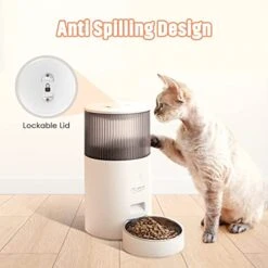Upgrade Automatic Cat Feeders For Cats And Dogs, 2.4G WiFi Smart Pet Feeder With APP Control, 2.5L Pet Dry Food Dispenser With Food Shortage Sensor And Stainless Steel Bowl -Zoo Shop 41eeqF3FgiL