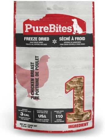 PureBites Freeze Dried RAW Chicken Breast Treats For Dogs, 8.6oz 8 PureBites Freeze Dried RAW Chicken Breast Treats For Dogs, 8.6oz - Image 6