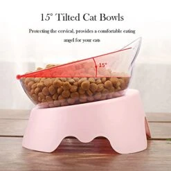 Double Dog Cat Bowls Anti Vomiting, Elevated Cat Food Water Bowls With 15° Tilted Raised Stand Pet Feeder Bowl For Cats And Small Dogs 17 Double Dog Cat Bowls Anti Vomiting, Elevated Cat Food Water Bowls With 15° Tilted Raised Stand Pet Feeder Bowl For Cats And Small Dogs -Zoo Shop 41exTKvxn1L