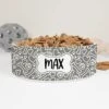 GENERIC Bones & Paw Print Pattern Personalized Pet Bowl Cat Bowls, Cute Dog Bowl With Name, Custom Ceramic Dog Cat Pet Bowls Available In Two Sizes -Zoo Shop 41fLEo6pOBL
