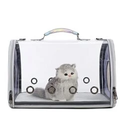 Cat Carrier Pet Travel Bag, Transparent Laser Cat Bag, Portable Dog Backpack, Pet Supplies Pet Carrier