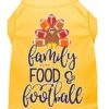 Family, Food, And Football Screen Print Dog Shirt Yellow XXXL -Zoo Shop 41fQVSIXe5L 2