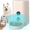 DOGNESS Automatic Wide View Smart Camera Dog/Cat Feeder - 4L Large Capacity, App Control, Food Dispenser With WiFi, Portion Control, Voice Recording, Timer Programmable (Pink) -Zoo Shop 41fV173EvnL