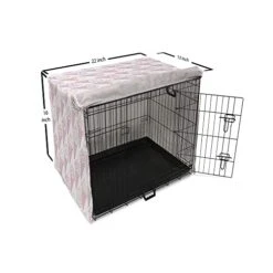 Ambesonne Dessert Dog Crate Cover, Cherry Ice Cream Patterns Summer Foods Frozen Fruits Delicious Art, Easy To Use Pet Kennel Cover For Small Dogs Puppies Kittens, 22 Inch, Lavender Pale Fuchsia -Zoo Shop 41fYIcJXnAL