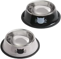 Rapsrk 4PCS Stainless Steel Dog Bowls, Puppy Cat Feeding Bowls, 8 Oz Pet Bowl With Removable Rubber Base Cat Dog Bowl, Mini And Small Pet Feeder Bowls And Water Bowls -Zoo Shop 41fmN49nkVL. AC