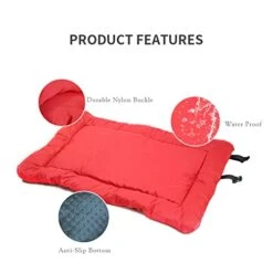 Portable Travel Dog Mat Outdoor Dog Bed Waterproof Camping Pet Pad With Carry Handle Large Dog Bed (X-Large,Red) 16 Portable Travel Dog Mat Outdoor Dog Bed Waterproof Camping Pet Pad With Carry Handle Large Dog Bed (X-Large,Red) -Zoo Shop 41fuVpp626L