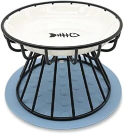 BNOSDM Ceramic Cat Bowl With Metal Stand Raised Cat Bowls Elevated Kitten Dish Pet Food And Water Feeding Station For Indoor Kitty Puppy Small Dog 19 BNOSDM Ceramic Cat Bowl With Metal Stand Raised Cat Bowls Elevated Kitten Dish Pet Food And Water Feeding Station For Indoor Kitty Puppy Small Dog -Zoo Shop 41fvng6iNUL. AC