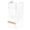 Bird Food Feeder Acrylic Transparent Pet Seeds Automatic Food Feeder Cage Toy (Size : L Single) -Zoo Shop 41fxMFK8i0L