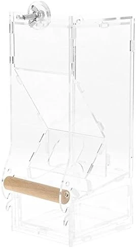 Bird Food Feeder Acrylic Transparent Pet Seeds Automatic Food Feeder Cage Toy (Size : L Single) 10 Bird Food Feeder Acrylic Transparent Pet Seeds Automatic Food Feeder Cage Toy (Size : L Single) - Image 8