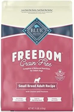 Blue Buffalo Freedom Grain Free Natural Adult Small Breed Dry Dog Food, Chicken 4-lb -Zoo Shop 41g0EsPnWsL. AC