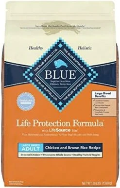 Blue Buffalo Life Protection Formula Natural Adult Large Breed Dry Dog Food, Chicken And Brown Rice 15-lb -Zoo Shop 41g0PWU1jLL. AC