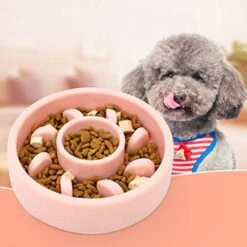 Balacoo Puzzle Dog Food Feeder Bowl Fun Stop Bloat Dog Bowl Interactive Anti Choke Pet Bowl For Pet Dog Cat () Dog Food Slow Puzzle -Zoo Shop 41g1djiO3sL