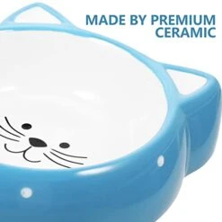 POPETPOP Ceramic Dishes For Dog And Cat Food And Water,Cartoon Print Bowl,Easy To Wash -Zoo Shop 41g6e9nzTML