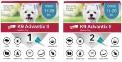 K9 Advantix II Medium Dog Vet-Recommended Flea, Tick & Mosquito Treatment & Prevention | Dogs 11-20 Lbs. | 2-Mo Supply -Zoo Shop 41gZaFBNBbL. AC