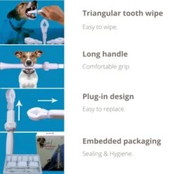 GENERIC ECCOVERSE PET Cleaning KIT For Dog's Teeth Cleaning Pets Dental Care Harmless Cleaning Kit Pets Oral Health Eco-Friendly, White (PTB24) 12 GENERIC ECCOVERSE PET Cleaning KIT For Dog's Teeth Cleaning Pets Dental Care Harmless Cleaning Kit Pets Oral Health Eco-Friendly, White (PTB24) -Zoo Shop 41gcMtASS1L